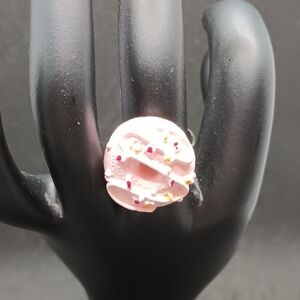 Pink Donut Swirl Adjustable Women’s Ring